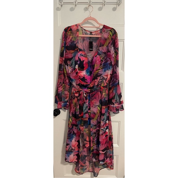 Torrid Floral Kimono Swim Cover-Up NWT SZ 1 (14-16) - Picture 7 of 13